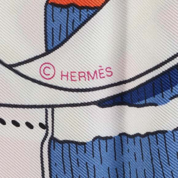 HERMES Black Silk Scarf - Picture 7 of 9